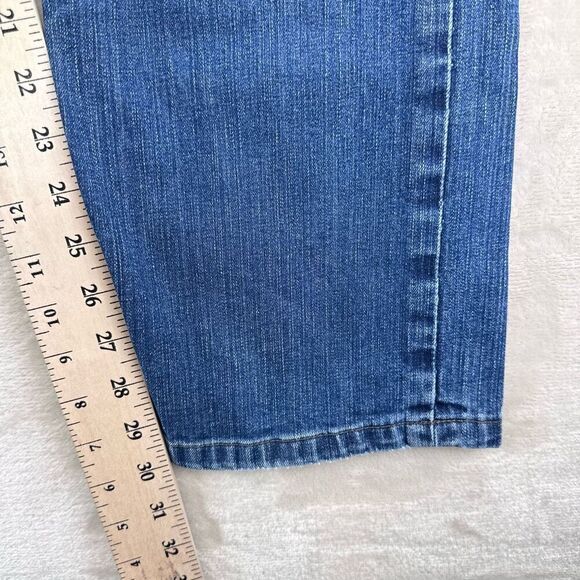 Levi's Jeans Mens 34x30 Blue 506 Irregular Distressed Washed Denim (tag 36x34) - Picture 8 of 10